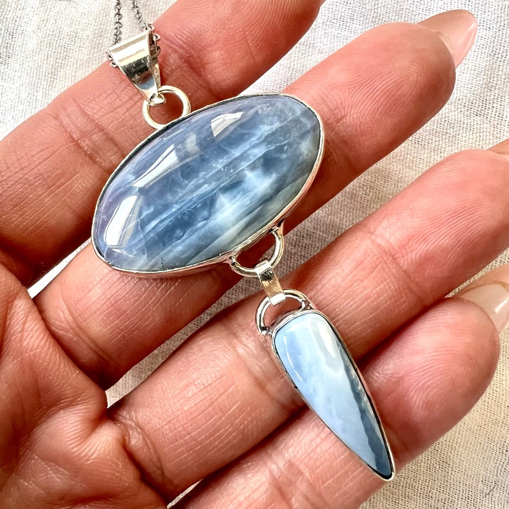 925 Spirit Guides Owyhee Opal Pendant Necklace